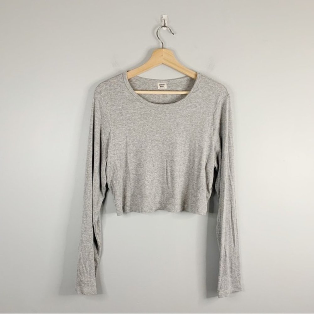 Aritzia Sunday Best Bliss Cropped Long Sleeve Ribbed Soft